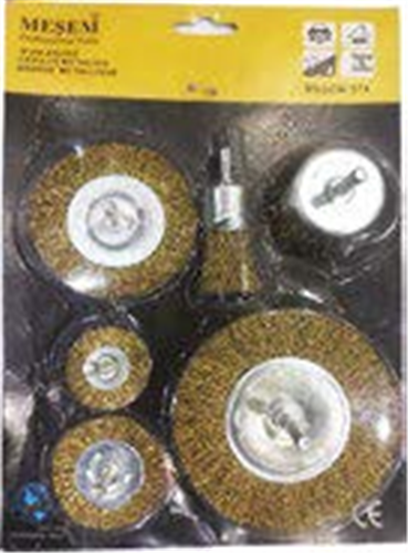 Çelik Tel Fırça Seti 6’lı Dairesel (10/Paket) ✓